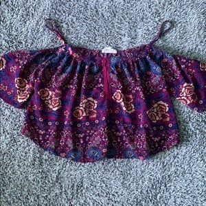 Floral LA Hearts Blouse